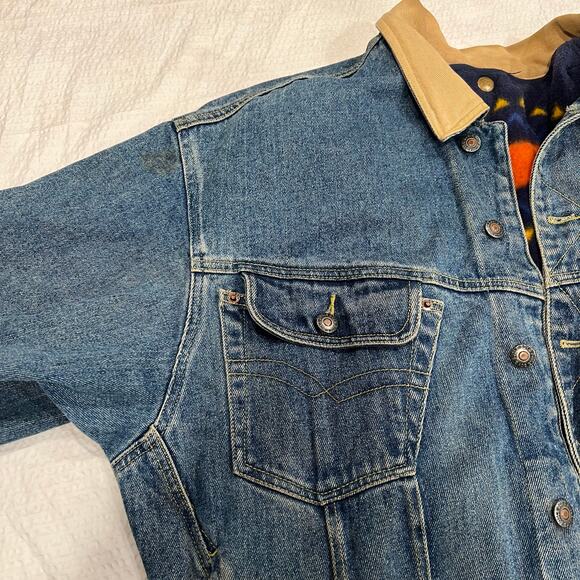 Bugle boy jeans denim jacket men Large vintage - Picture 5 of 14